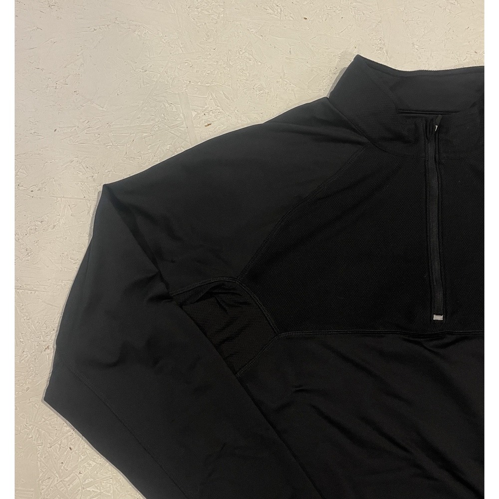 Champion Shirt Mens M Duo Dry‎ Black Quarter Zip Long Sleeve Athletic - Picture 4 of 9